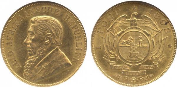 1 Pond Південно-Африканська Республіка Золото Поль Крюгер (1825 - 1904)
