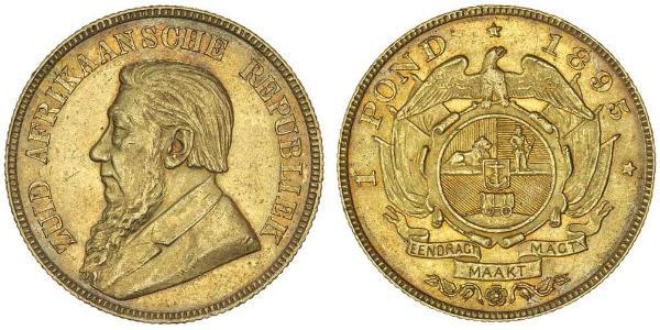 1 Pond Південно-Африканська Республіка Золото Поль Крюгер (1825 - 1904)