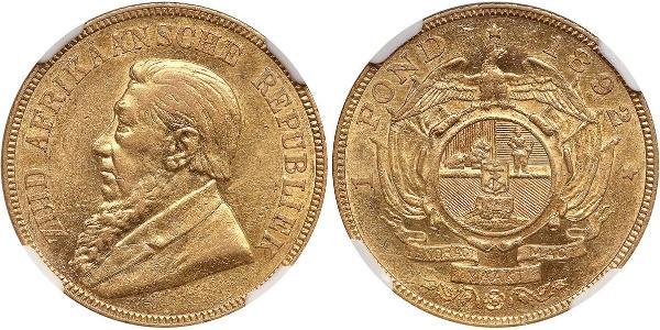 1 Pond Південно-Африканська Республіка Золото Поль Крюгер (1825 - 1904)