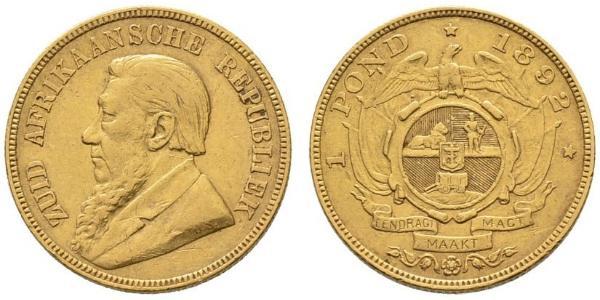 1 Pond Південно-Африканська Республіка Золото Поль Крюгер (1825 - 1904)