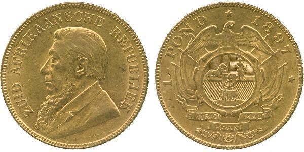 1 Pond Південно-Африканська Республіка Золото Поль Крюгер (1825 - 1904)
