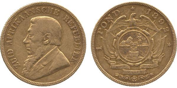 1 Pond Південно-Африканська Республіка Золото Поль Крюгер (1825 - 1904)