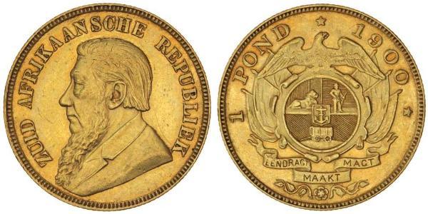 1 Pond Південно-Африканська Республіка Золото Поль Крюгер (1825 - 1904)