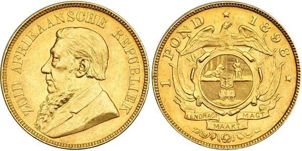 1 Pond Південно-Африканська Республіка Золото Поль Крюгер (1825 - 1904)