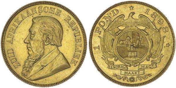 1 Pond Південно-Африканська Республіка Золото Поль Крюгер (1825 - 1904)