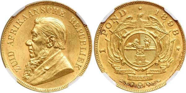 1 Pond Південно-Африканська Республіка Золото Поль Крюгер (1825 - 1904)
