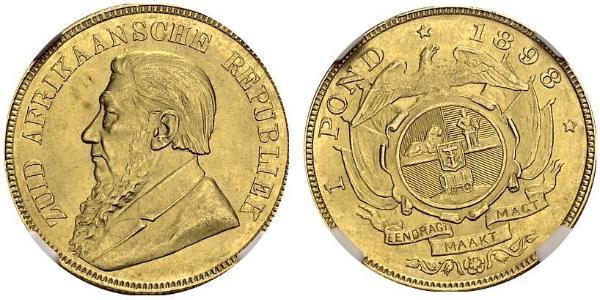 1 Pond Південно-Африканська Республіка Золото Поль Крюгер (1825 - 1904)