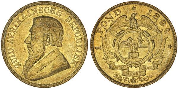 1 Pond Південно-Африканська Республіка Золото Поль Крюгер (1825 - 1904)