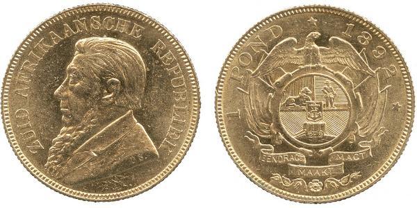 1 Pond Південно-Африканська Республіка Золото Поль Крюгер (1825 - 1904)