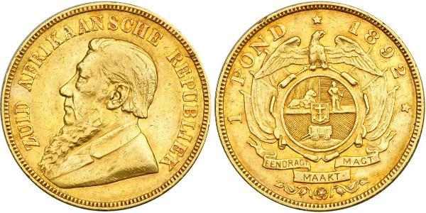 1 Pond Південно-Африканська Республіка Золото Поль Крюгер (1825 - 1904)