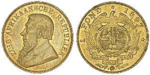 1 Pond Южно-Африканская Республика Золото Крюгер, Пауль (1825 - 1904)