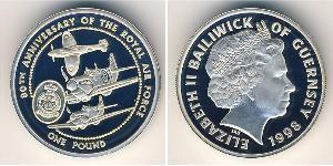 1 Pound Guèrneseyi Argent 