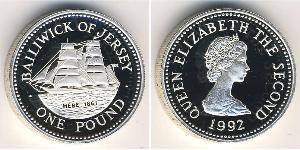 1 Pound Jersey Argent Elizabeth II (1926-2022)