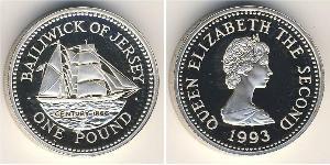 1 Pound Jersey Argent Elizabeth II (1926-2022)