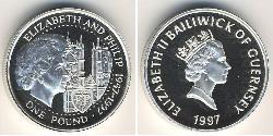 1 Pound Guernsey Argento 