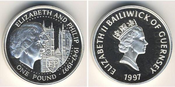1 Pound Guernsey Argento 