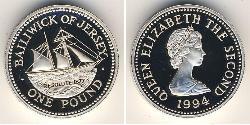 1 Pound Isola di Jersey Argento 