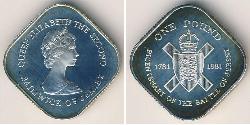1 Pound Isola di Jersey Argento 