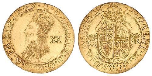 1 Pound Königreich England (927-1649,1660-1707) Gold Karl I (1600-1649)