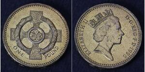 1 Pound Vereinigtes Königreich (1922-) Messing/Nickel Elizabeth II (1926-2022)