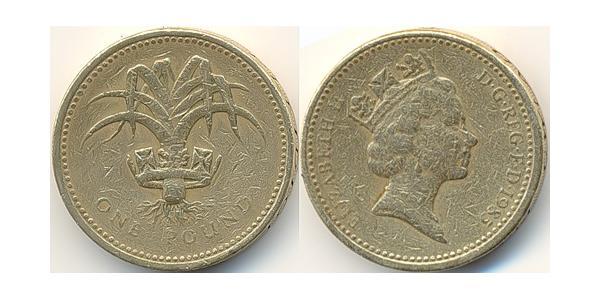1 Pound Vereinigtes Königreich (1922-) Messing/Nickel Elizabeth II (1926-2022)
