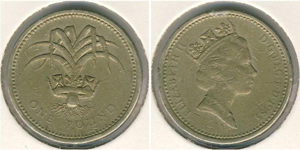 1 Pound Vereinigtes Königreich (1922-) Messing/Nickel Elizabeth II (1926-2022)