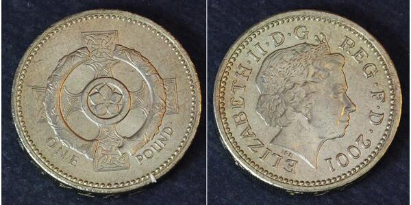 1 Pound Vereinigtes Königreich (1922-) Messing/Nickel Elizabeth II (1926-2022)