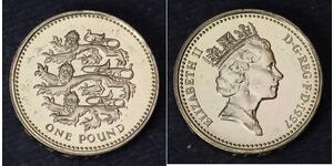 1 Pound United Kingdom (1922-) Brass/Nickel Elizabeth II (1926-2022)