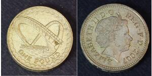 1 Pound United Kingdom (1922-) Brass/Nickel Elizabeth II (1926-2022)