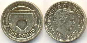 1 Pound United Kingdom (1922-) Brass/Nickel Elizabeth II (1926-2022)