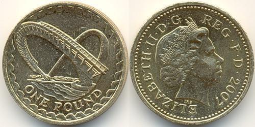 1 Pound United Kingdom (1922-) Brass/Nickel Elizabeth II (1926-2022)