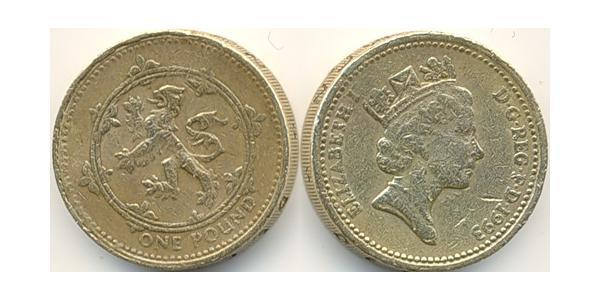 1 Pound United Kingdom (1922-) Brass/Nickel Elizabeth II (1926-2022)