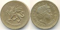 1 Pound Reino Unido (1922-) Níquel/Latón Isabel II (1926-2022)