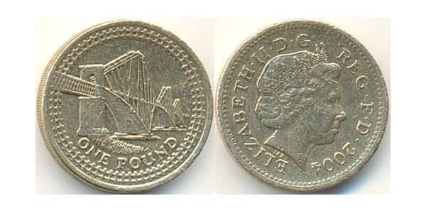 1 Pound Reino Unido (1922-) Níquel/Latón Isabel II (1926-2022)