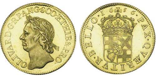 1 Pound Mancomunidad de Inglaterra (1649-1660) Oro 