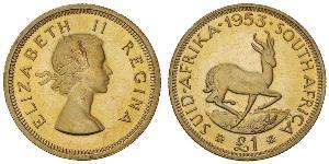 1 Pound Sudafrica Oro Elisabetta II (1926-2022)