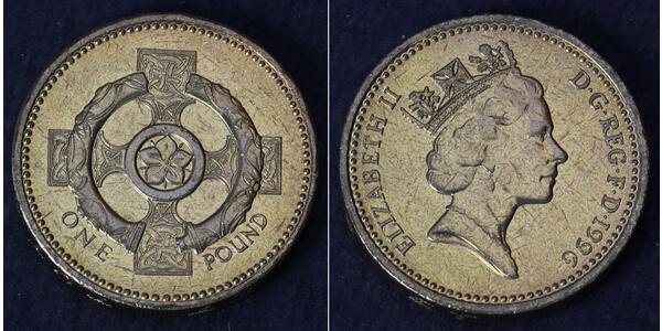 1 Pound Regno Unito (1922-) Ottone/Nichel Elisabetta II (1926-2022)