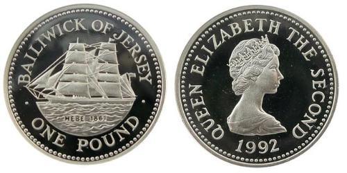 1 Pound Jersey Silber Elizabeth II (1926-2022)