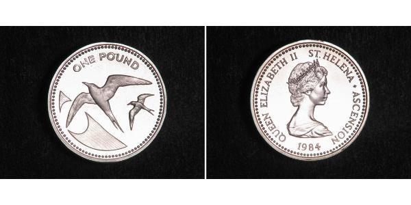 1 Pound St. Helena (1981 - ) / Ascension Silber Elizabeth II (1926-2022)