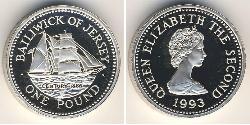 1 Pound Jersey Silver Elizabeth II (1926-2022)