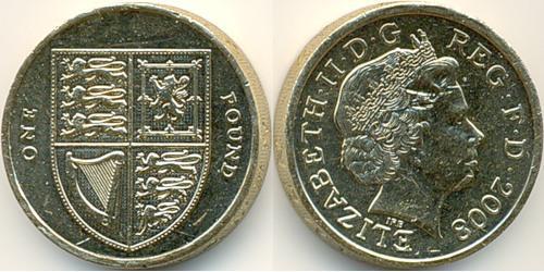 1 Pound United Kingdom (1922-) Steel/Copper Elizabeth II (1926-2022)