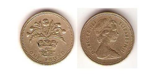 1 Pound United Kingdom (1922-) Tin/Aluminium/Copper/Zinc Elizabeth II (1926-2022)