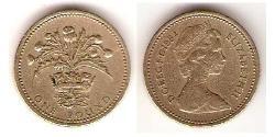 1 Pound Vereinigtes Königreich (1922-) Tin/Aluminium/Kupfer/Zink Elizabeth II (1926-2022)