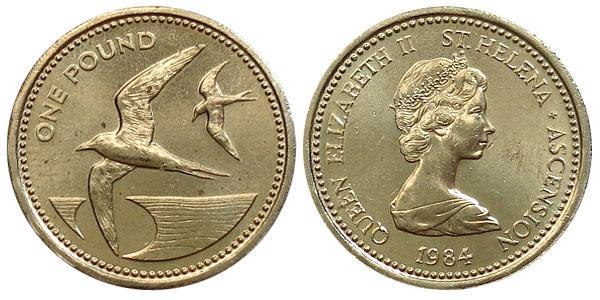 1 Pound 圣赫勒拿岛 / 阿森松岛 銀 伊丽莎白二世 (1926-2022)