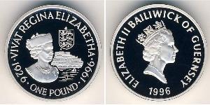 1 Pound 根西 銀 