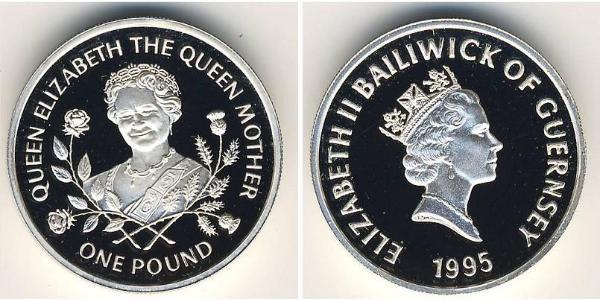 1 Pound 根西 銀 