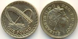 1 Pound United Kingdom (1922-) 黃銅/镍 伊丽莎白二世 (1926-2022)