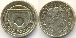 1 Pound United Kingdom (1922-) 黃銅/镍 伊丽莎白二世 (1926-2022)