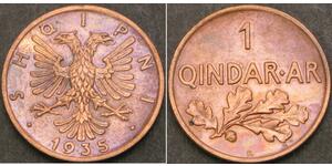 1 Qindarka Albanie Bronze 