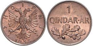 1 Qindarka Albanie Bronze 
